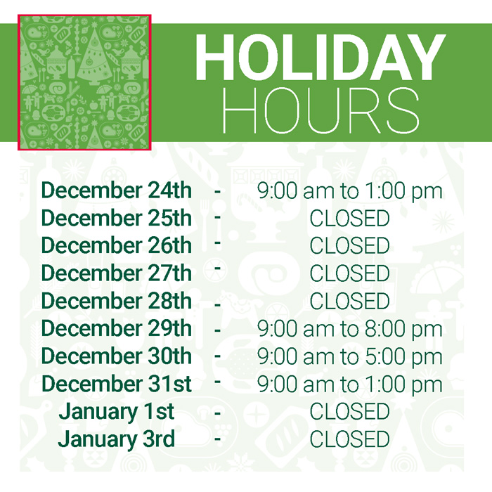 holiday hours tmfb