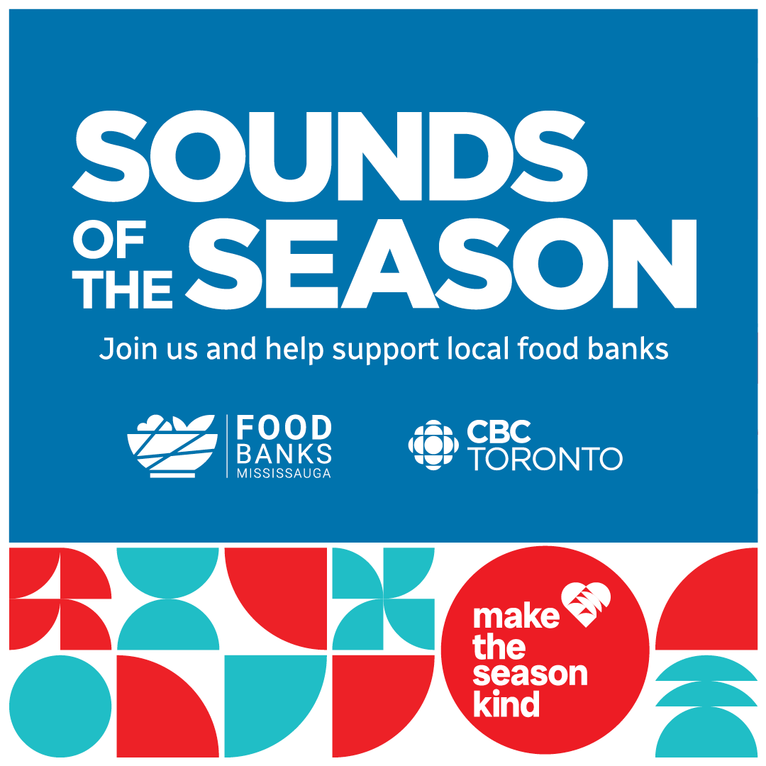 Image with text that reads: Sounds of the Season - join us and help support local food bank.
